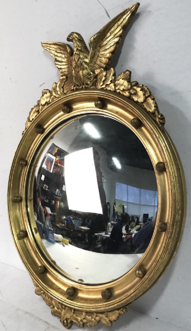 Regency Style Gold Toned Convex Empire Mirror (1 of 10)