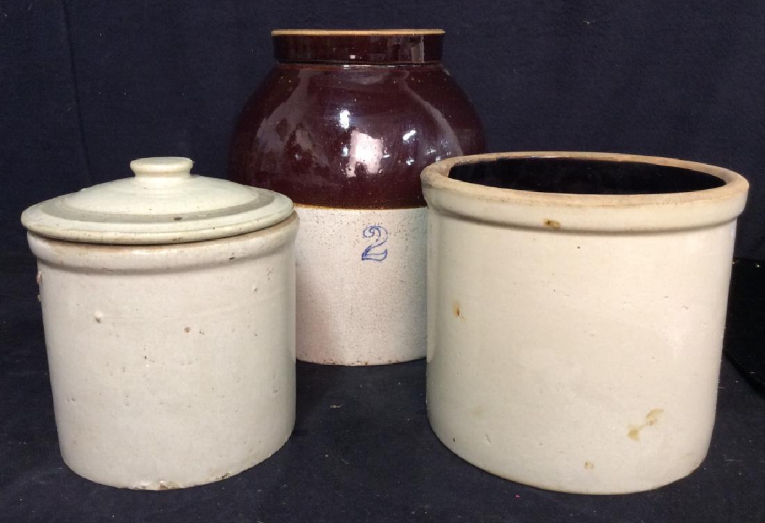 Group Lot of 3 Pottery Jugs (1 of 17)