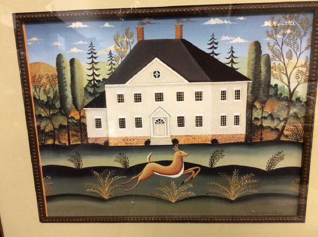 Set of 4 prints in Style of Folk Art Scenes (1 of 11)