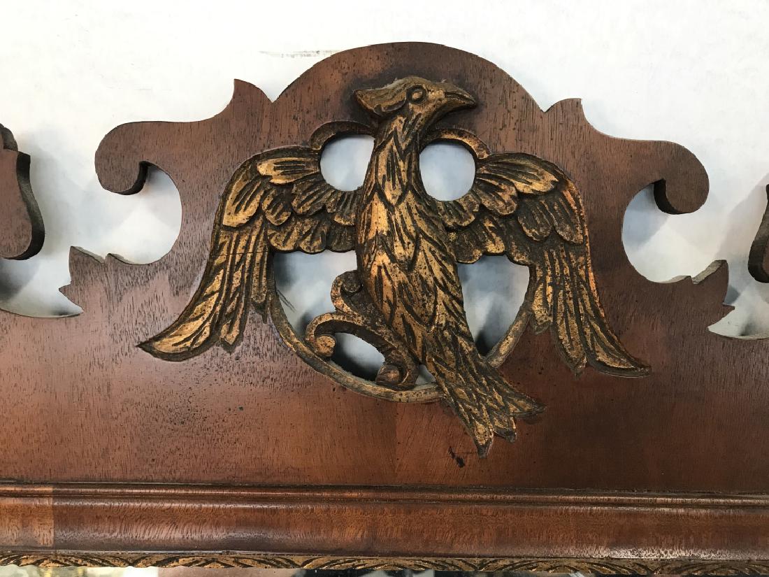 Carved Wooden Frame Mirror W Phoenix Detail (1 of 8)