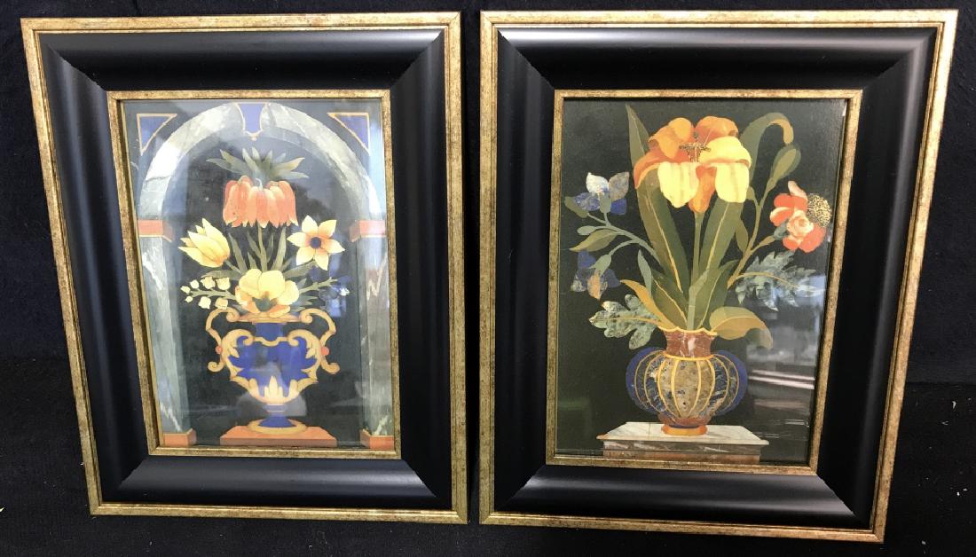 Pair of Prints Decorative Classical Urns & Flowers (1 of 11)