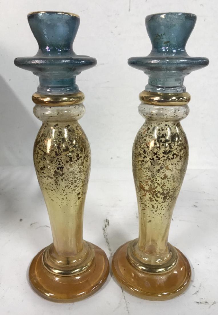 Pair Art Glass Candlesticks (1 of 5)