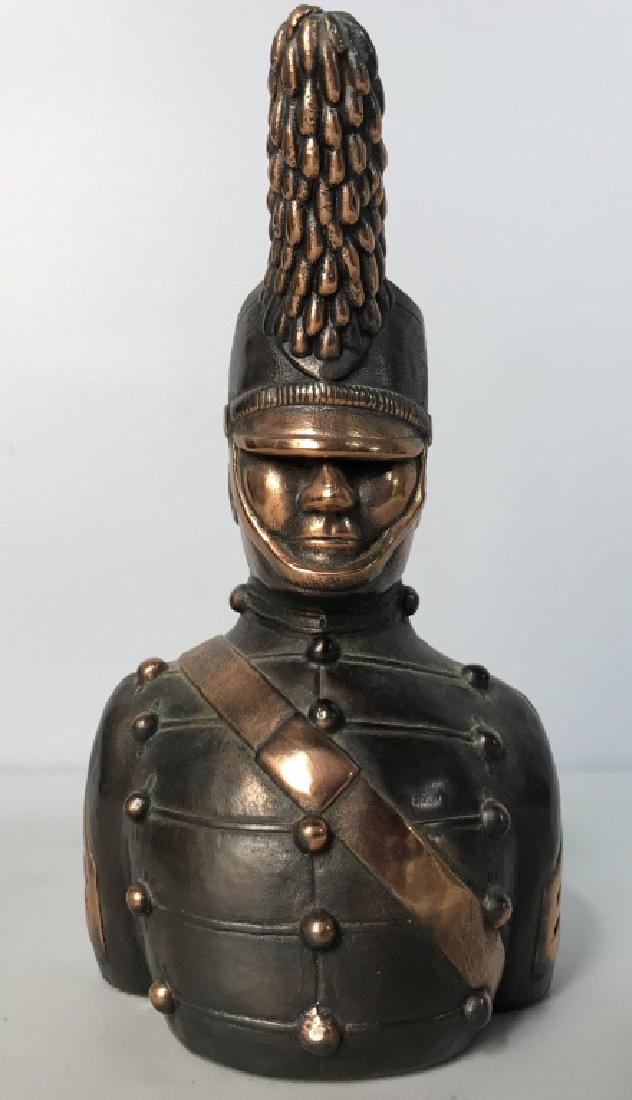 Signed Metal Soldier Figural (1 of 7)