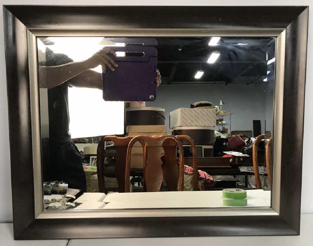 Beveled Brown Toned Framed Mirror (1 of 5)