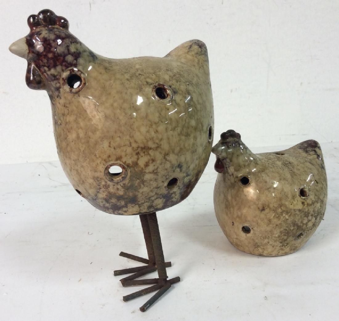 Group of Pottery Chicken Planters (1 of 14)