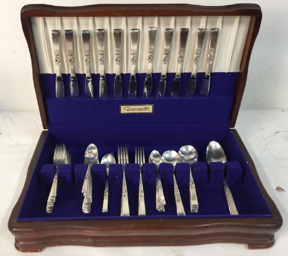 Silver Plate Service by Community 73 pieces (1 of 8)