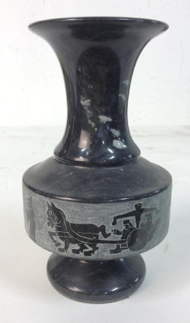 Etched Black Marble Vase (1 of 6)