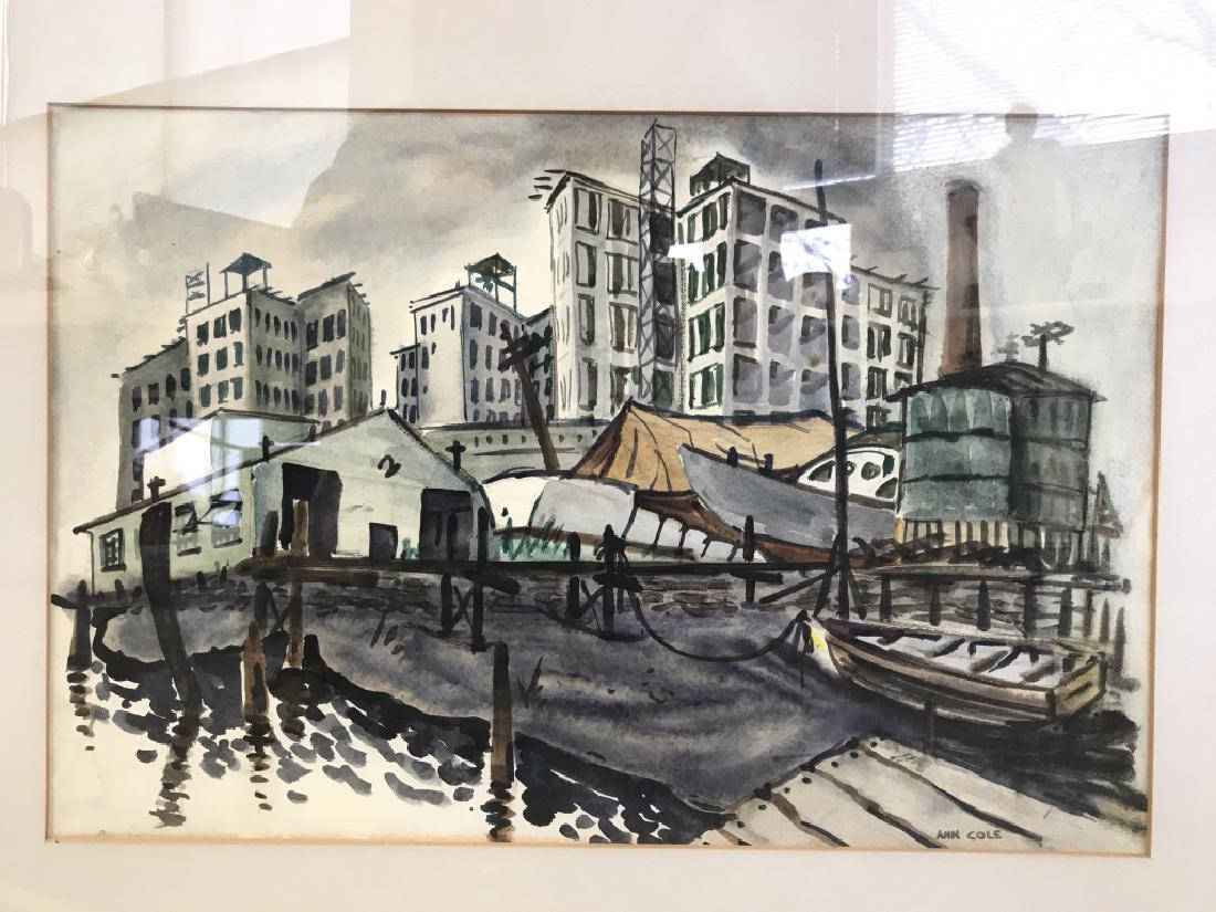 ANN COLE Signed Framed Watercolor On Paper (1 of 8)