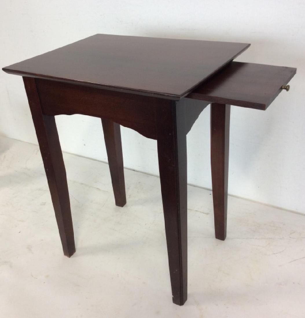 American Mahogany Side Table with pull out shelf (1 of 15)