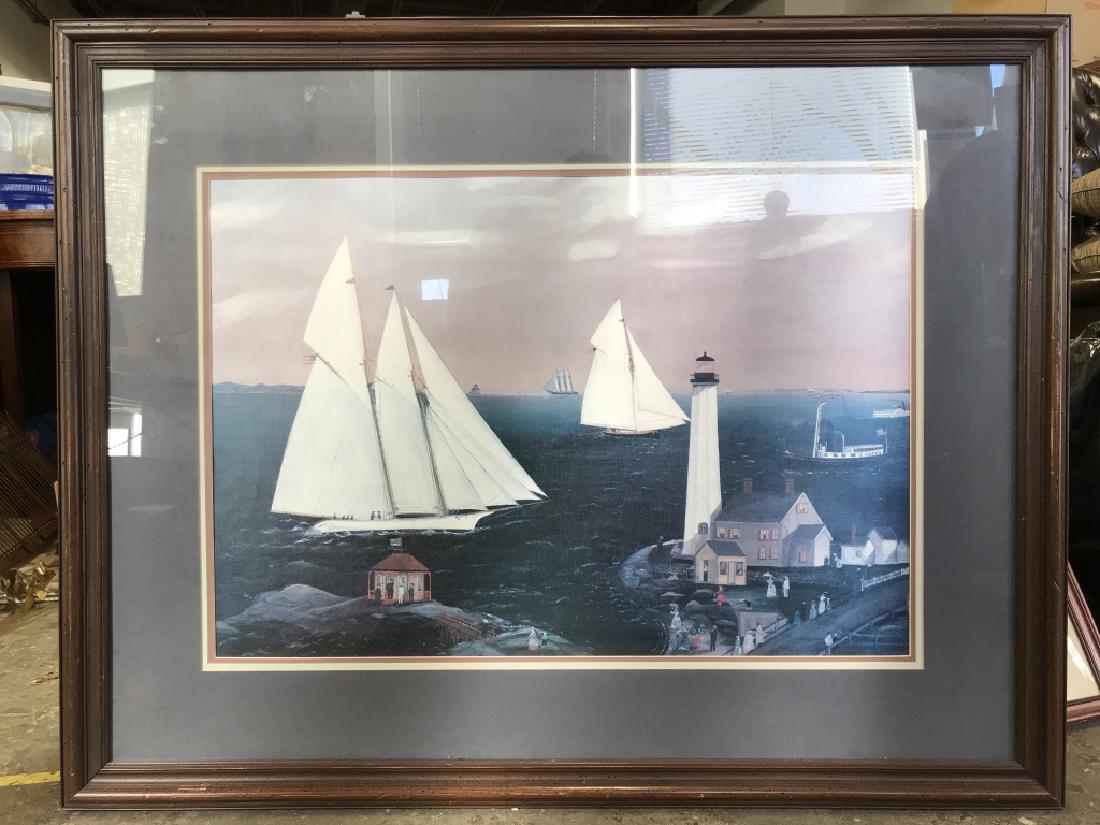 Framed Nautical Sailboats at Sea Print (1 of 7)