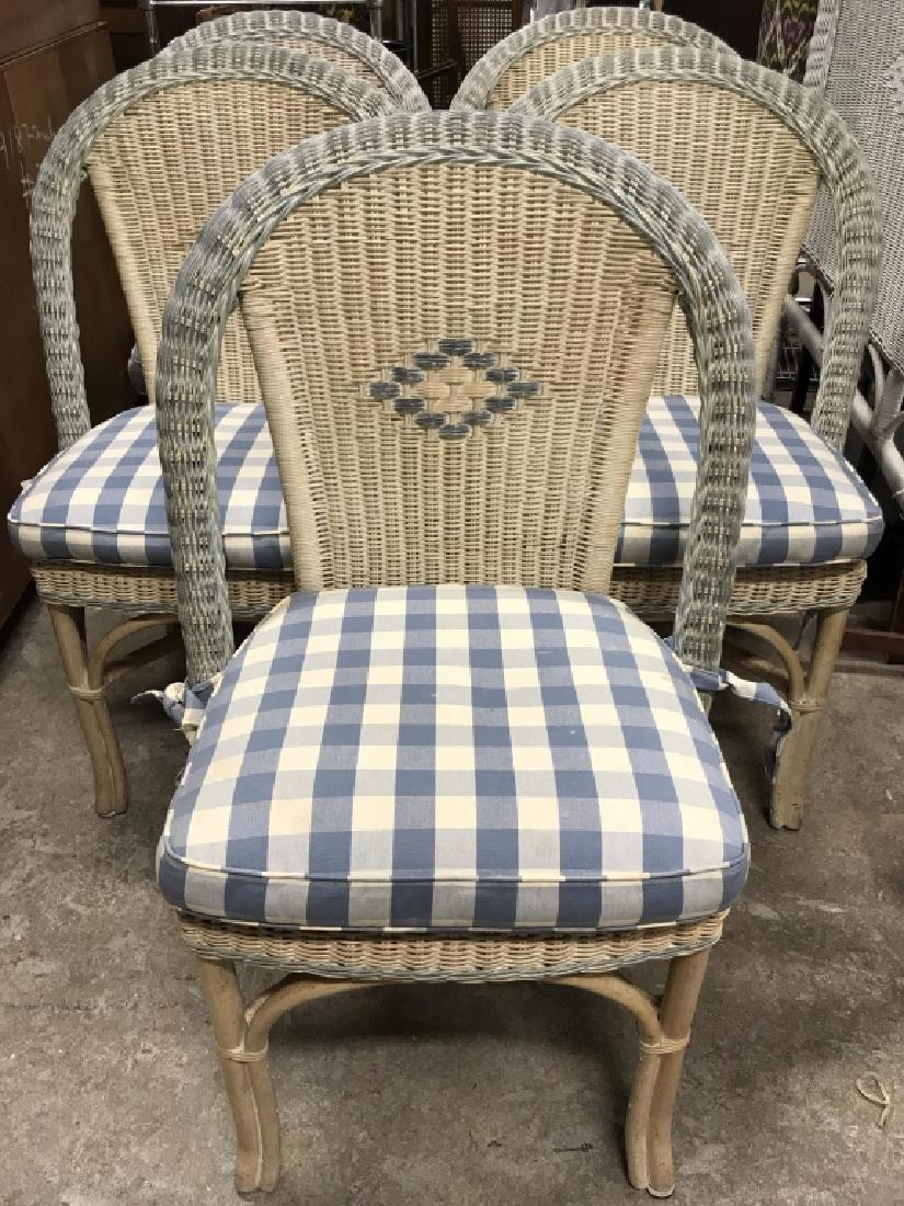 Lot 5 Woven Wicker Bistro Side Chairs (1 of 10)