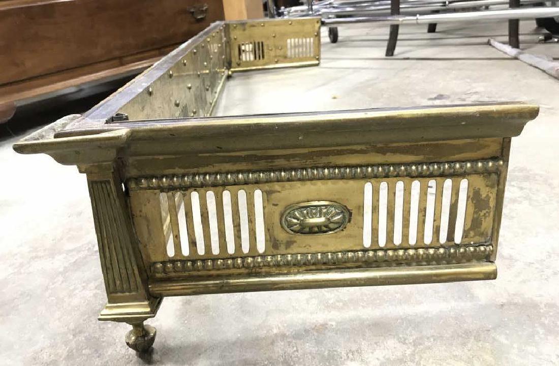 Gold Toned Brass Fireplace Fender (1 of 6)
