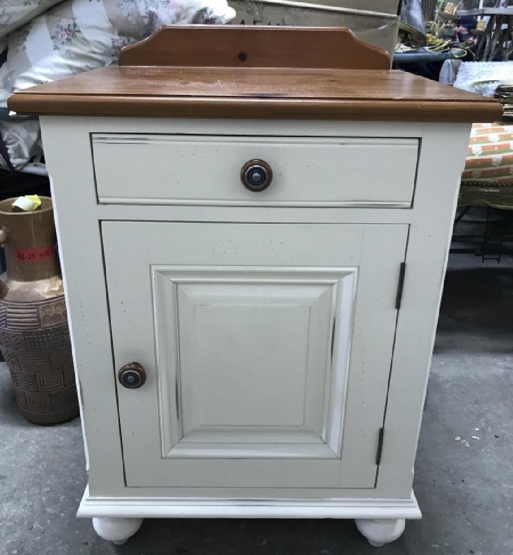 Carved Painted Pine Side Cabinet (1 of 8)