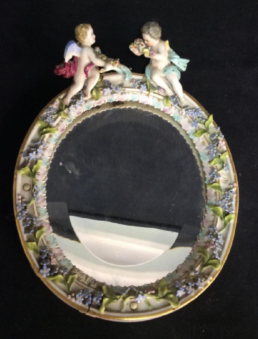 Meissen Porcelain Angel and Florals Mirror (1 of 13)