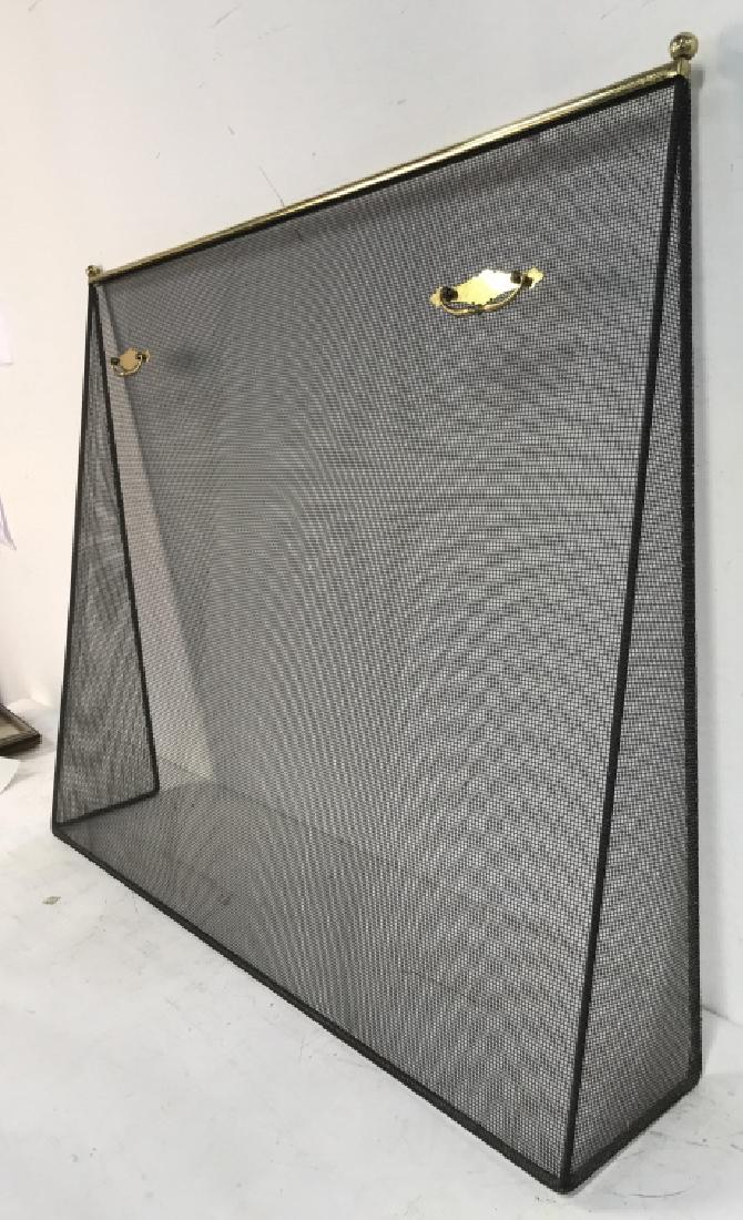 Black & Gold Toned Fireplace Screen (1 of 6)