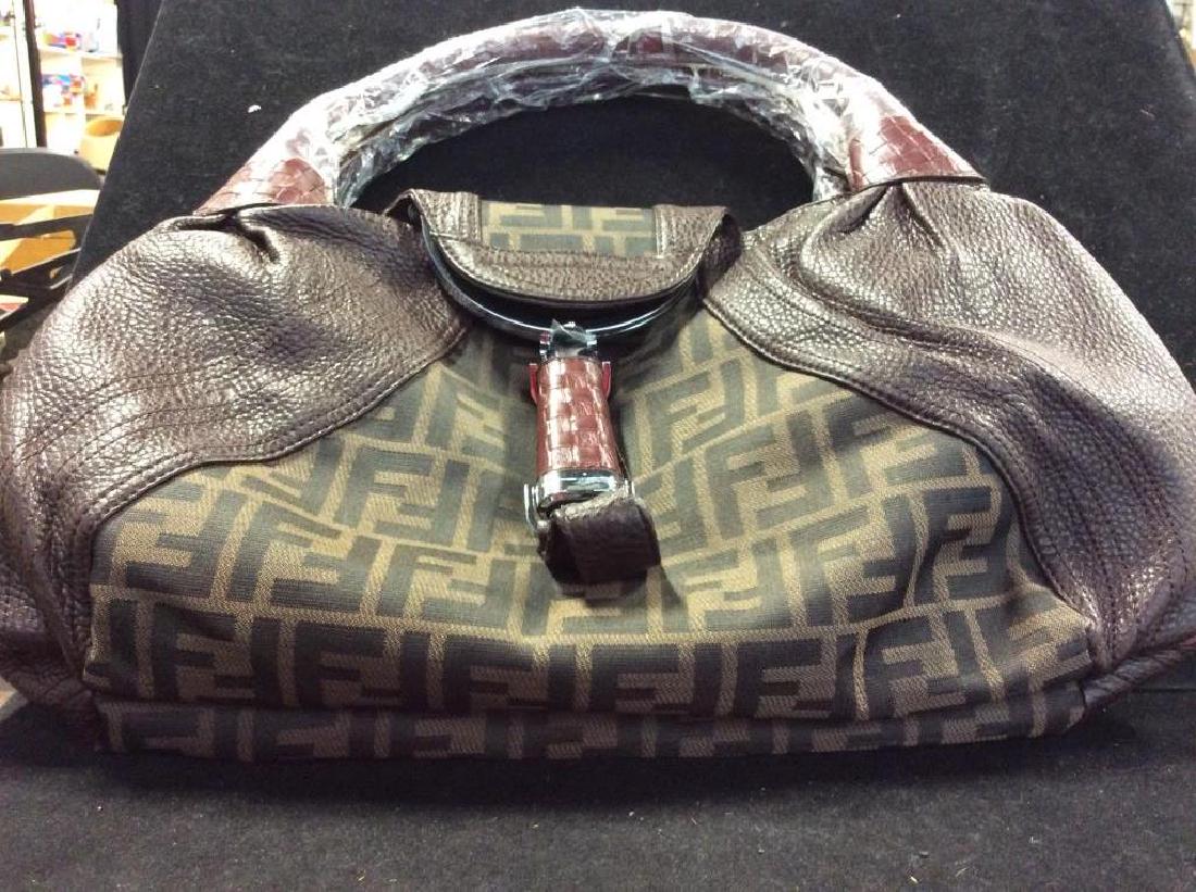 Faux FENDI Leather & Fabric Pocketbook (1 of 15)