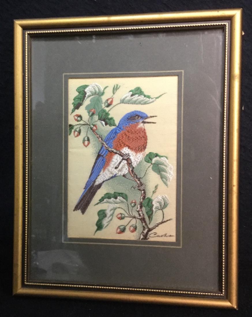 Genuine Collectible Woven Artwork Of Bluebird (1 of 7)