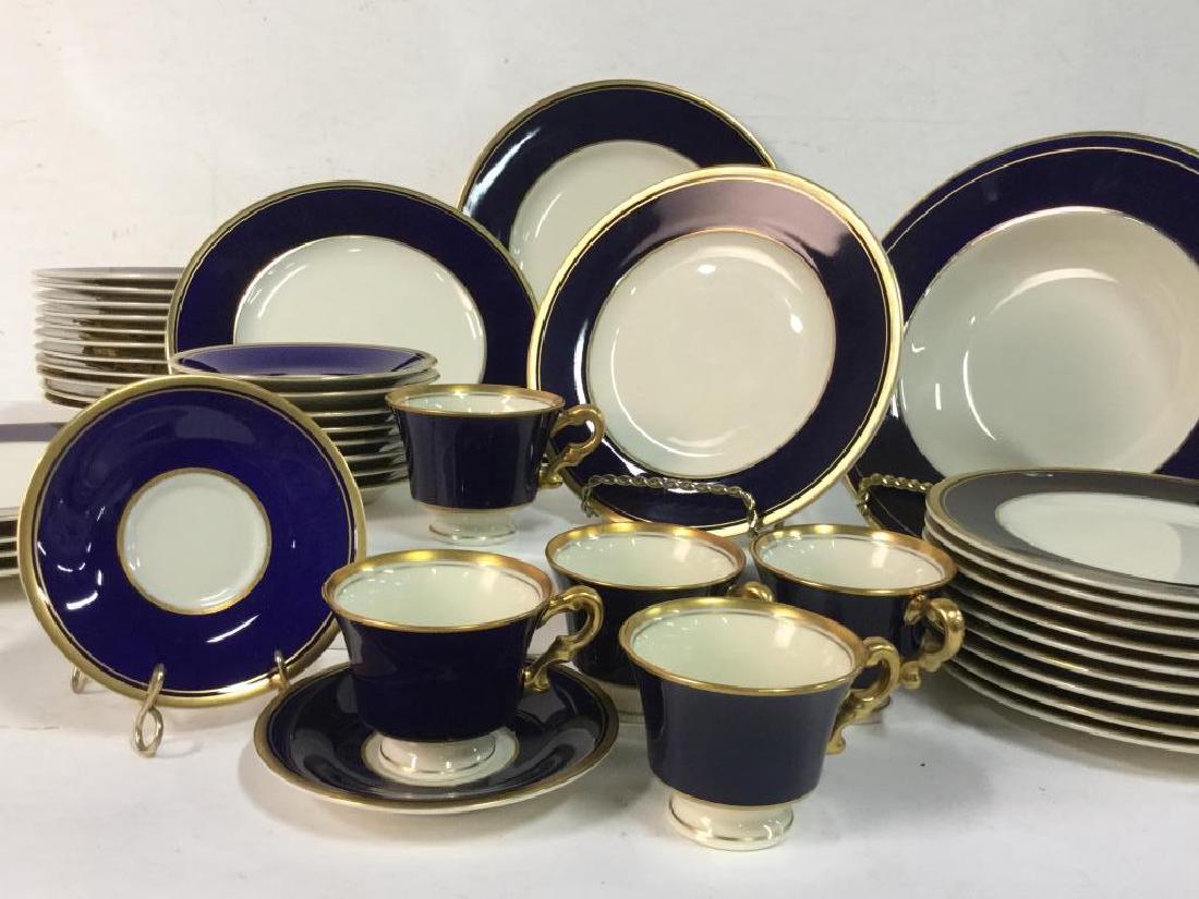 O.P.CO. SYRACUSE CHINA Blue Gold White Dish Set (1 of 20)