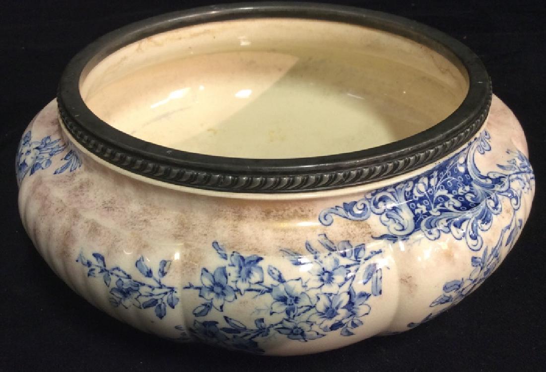 DOLTON BURSLEM Ceramic Fruit Bowl W Floral Motif (1 of 11)
