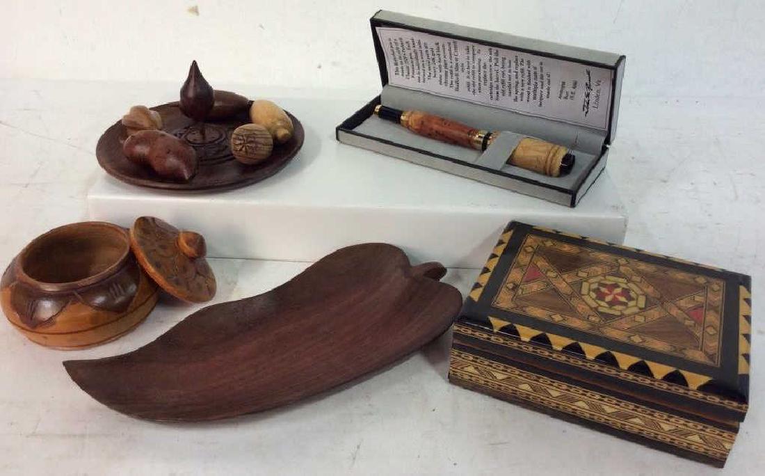 Carved Wood Desktop Accessory Collection (1 of 17)