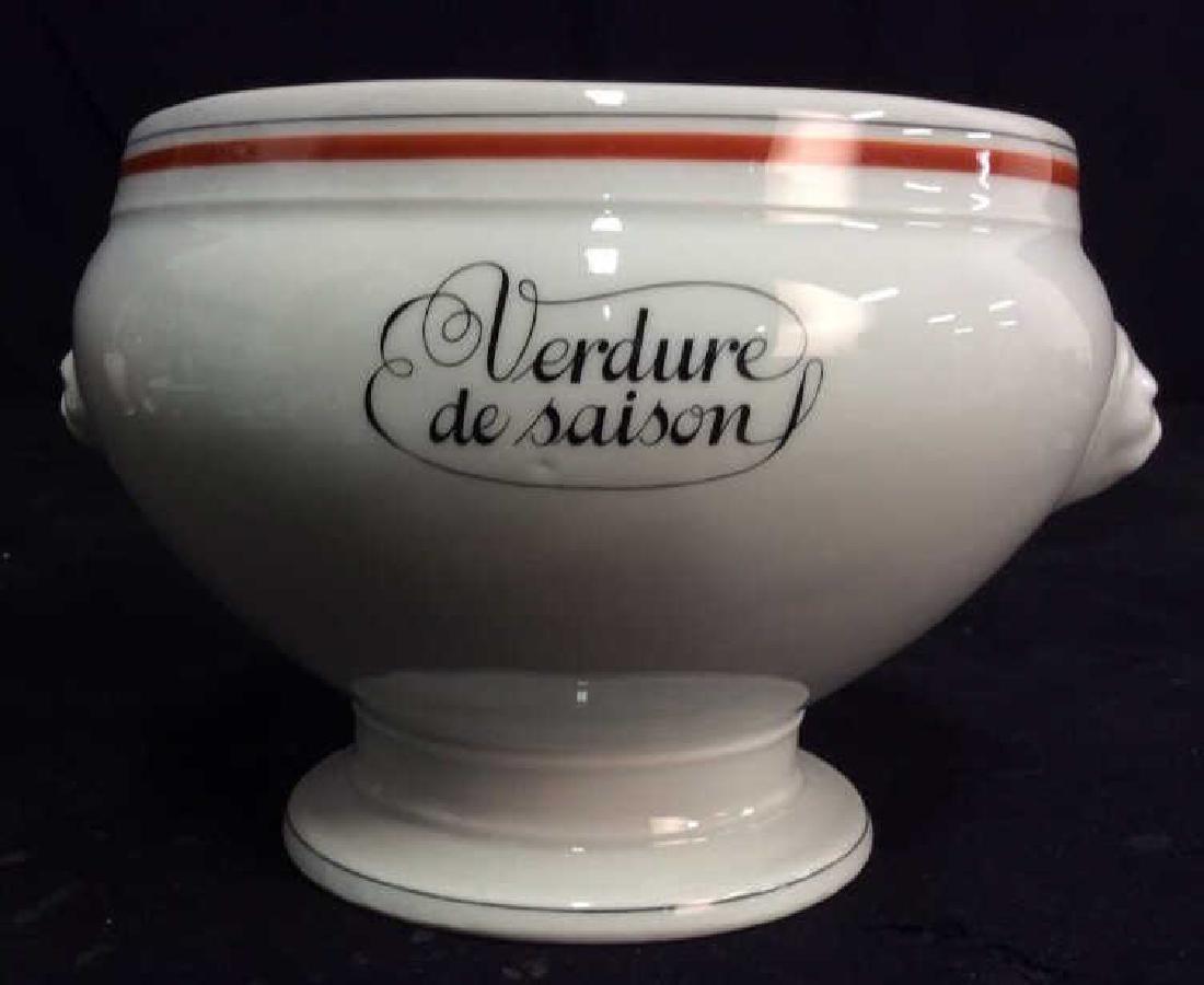 Lion Form Porcelain Pedestal Fruit Bowl, France (1 of 10)