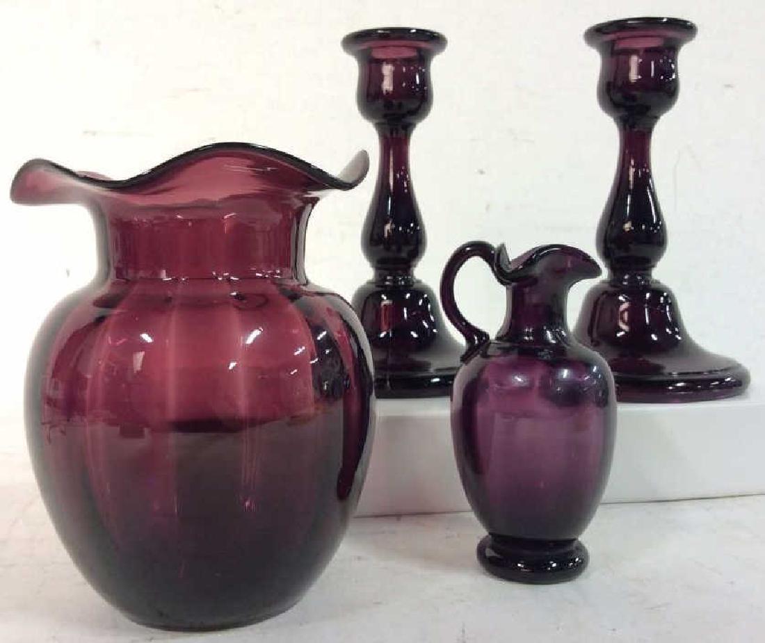 Collectible Amethyst Art Glass Tableware (1 of 14)