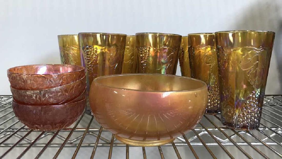 Group Lot Carnival Glass Tableware (1 of 8)