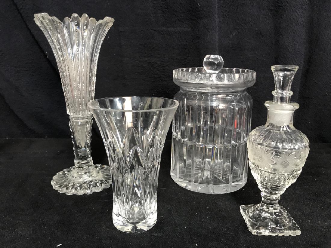 Lot 4 Cut Crystal & Glass Accessories (1 of 7)