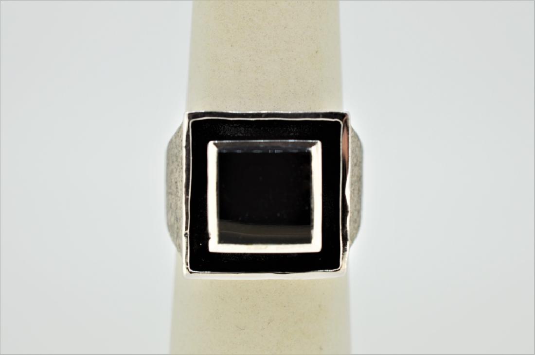Men's Sterling Silver & Onyx Ring (1 of 2)