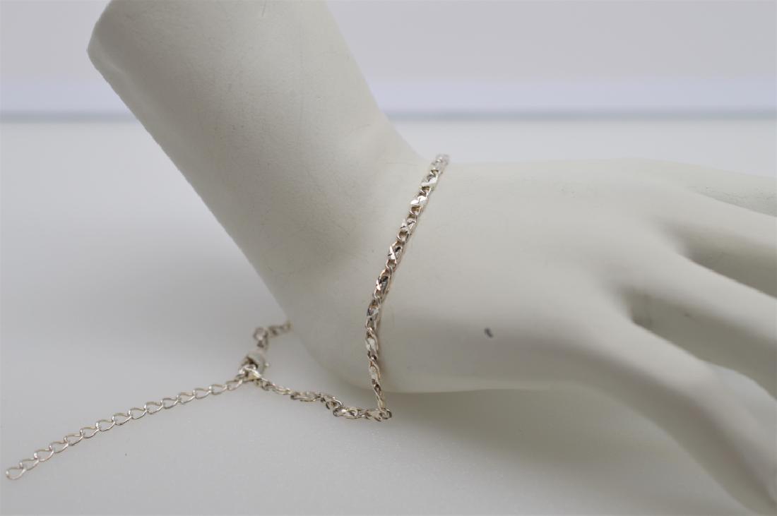 Sterling Silver Adjustable Bracelet/Anklet: 1.8 dwt of .925 silver, 8-10" long
