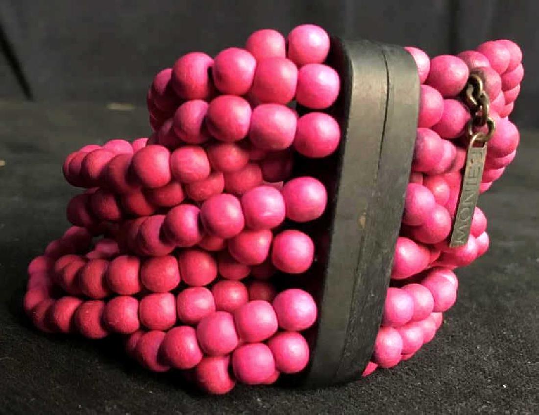 Monies Pink Wood Beaded Bracelet (1 of 8)