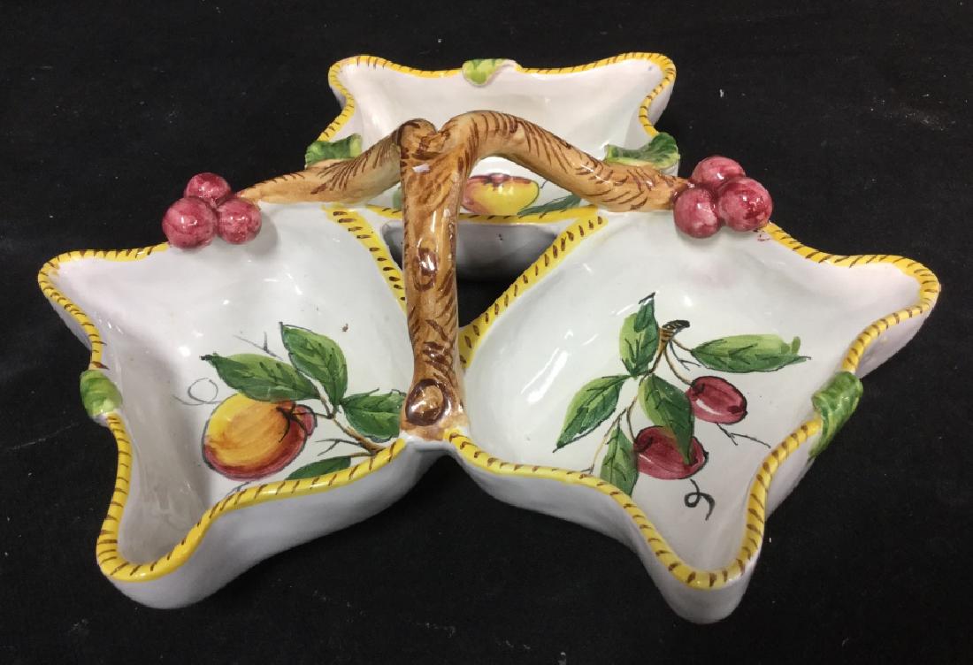 Italian Ceramic 3 Compartment Dish (1 of 8)