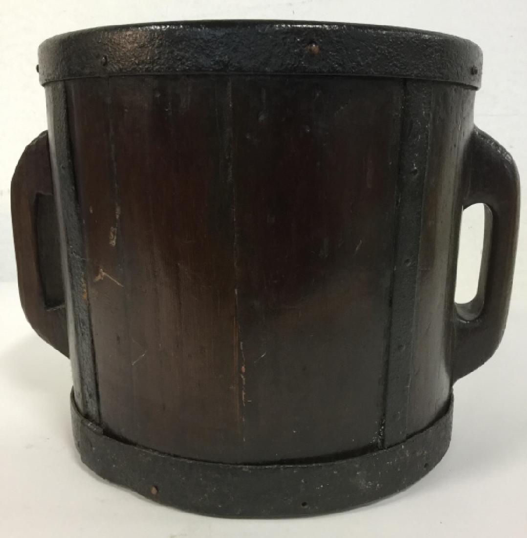 Vintage Wooden two handled Bucket (1 of 7)