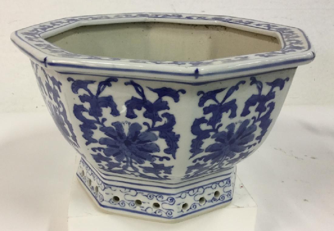 Blue & White Asian Style Planter (1 of 9)
