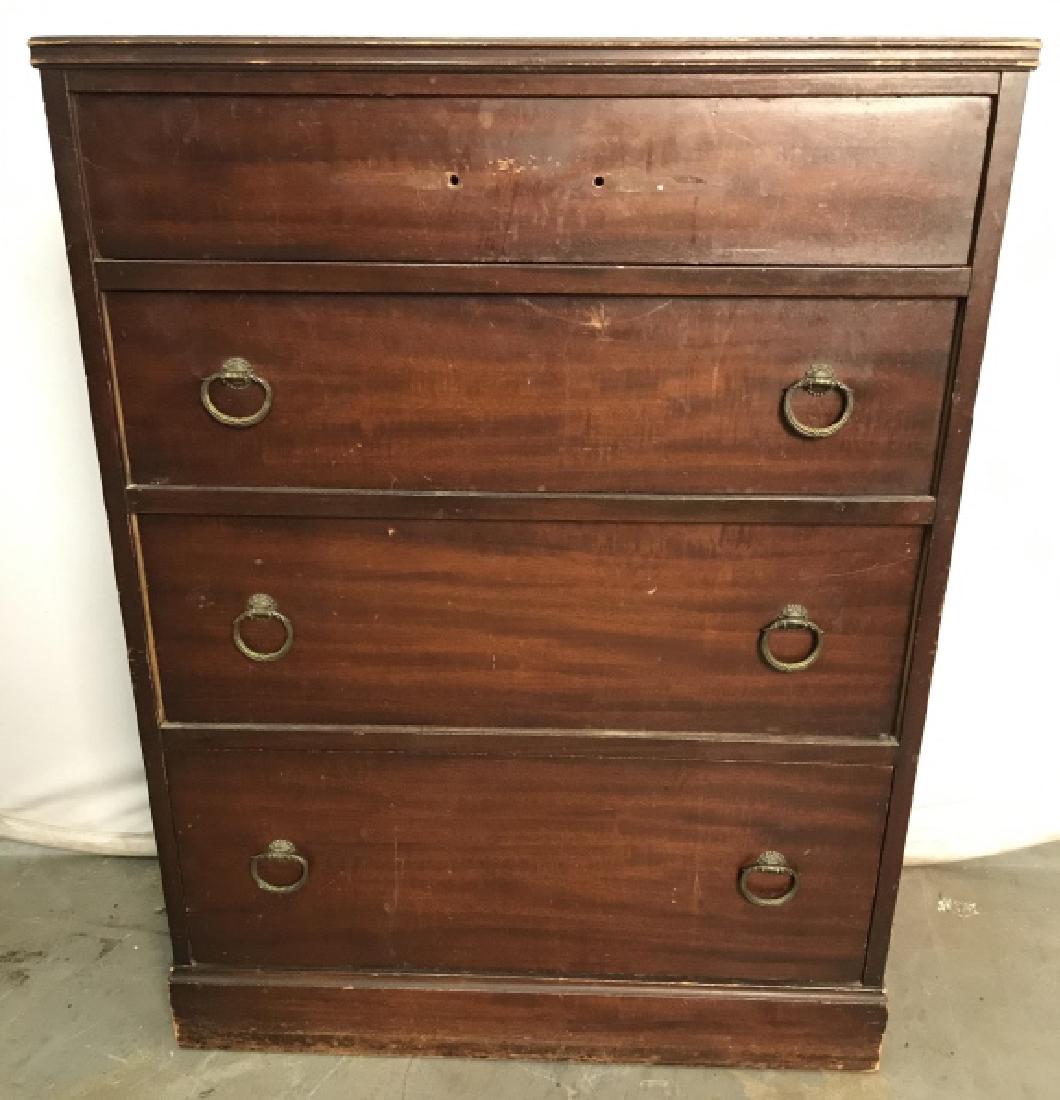 Vintage 4 Drawer Wooden Dresser (1 of 8)