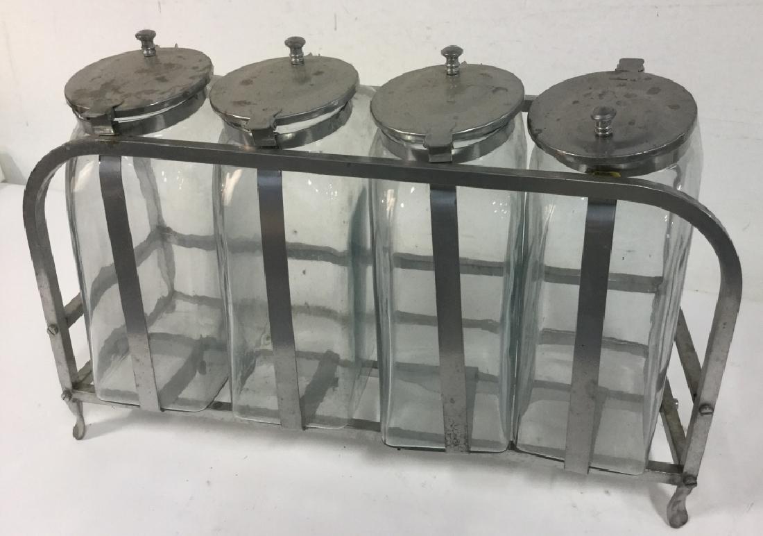 Vintage metal and Glass Candy Jar Display (1 of 9)