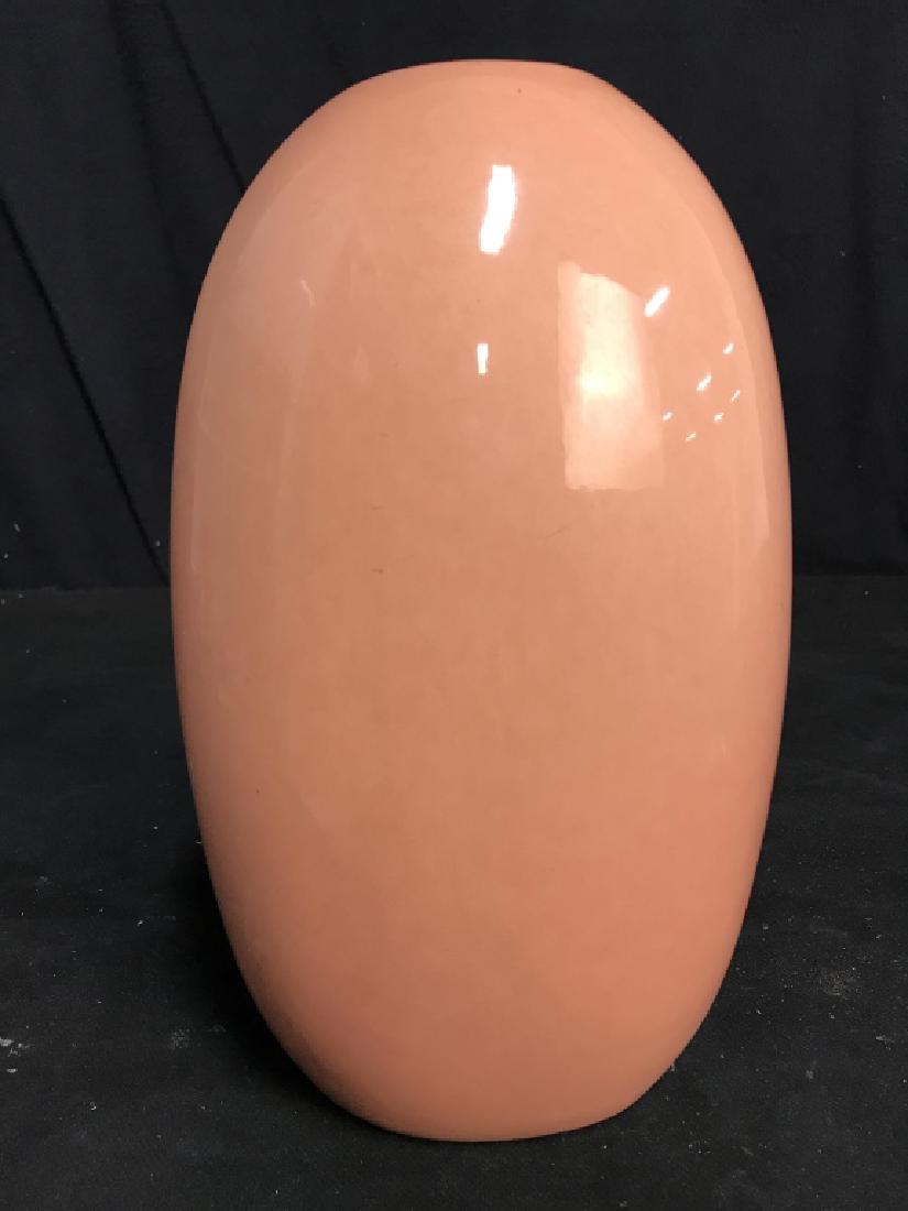 Vintage Salmon Toned Ceramic Ovoid Vase (1 of 11)