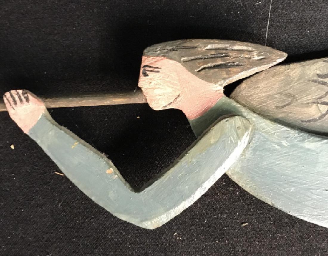 Vintage Carved Wood Folk Art Angel (1 of 10)