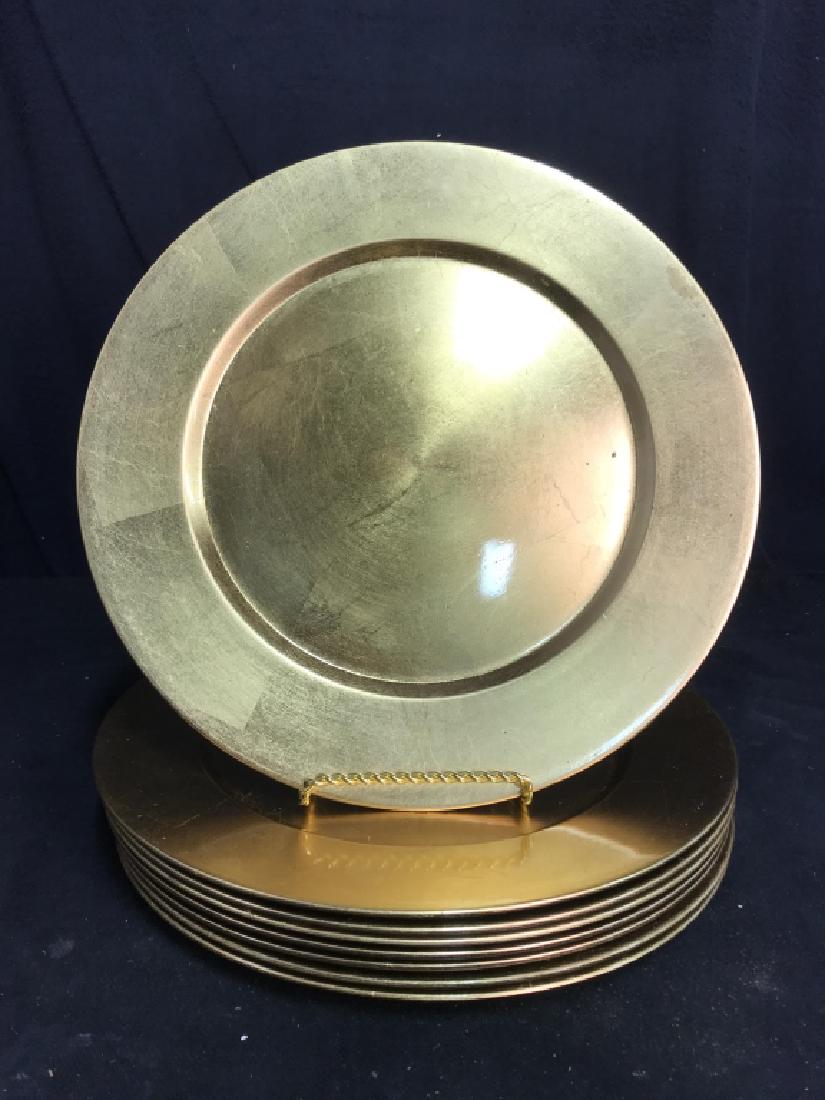Set 8 Gold Leaf Chargers by Centrum (1 of 10)