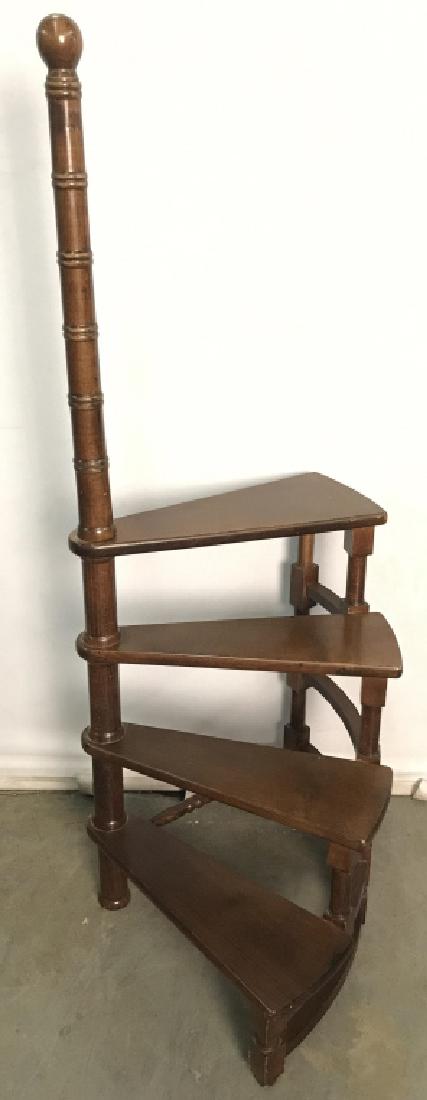 Vintage Wooden Partial Spiral Library Steps (1 of 6)