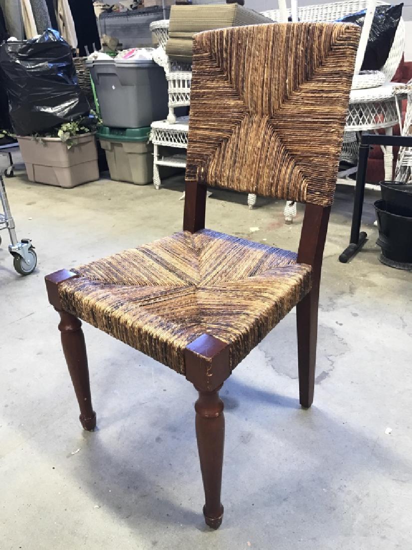Wooden Chair W Rushed Seat And Back (1 of 6)