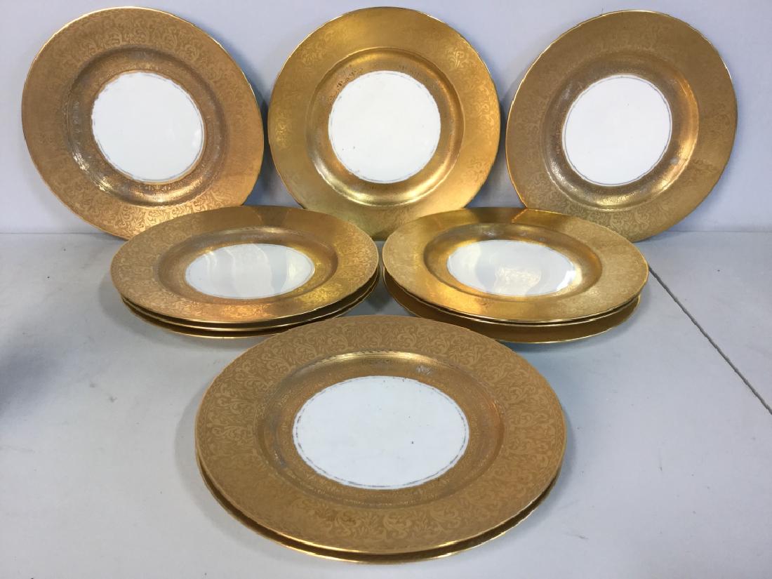 Lot 12 Ornately Detailed BAVARIA Porcelain Plates (1 of 6)