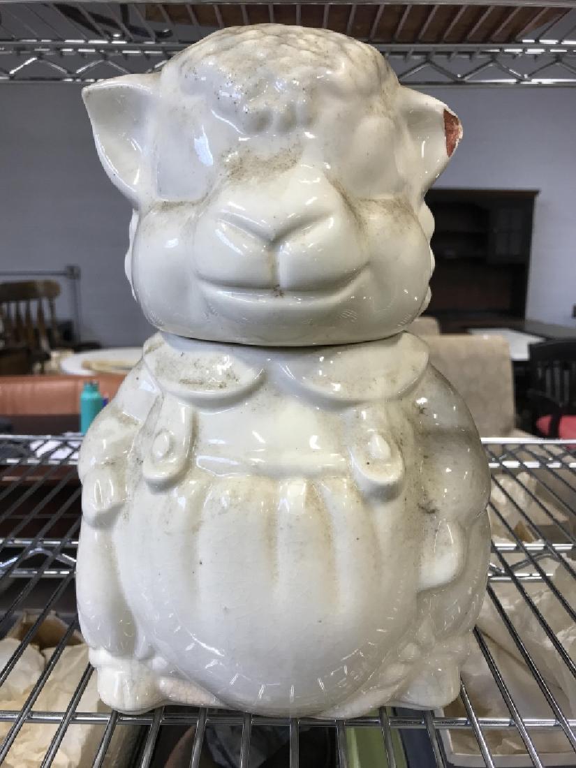 Vintage Cream Ceramic Lamb Cookie Jar (1 of 12)