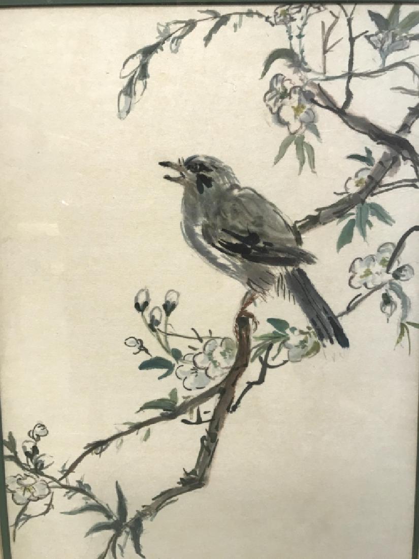 Framed Painting Of Bird On Cherry Blossom Branch (1 of 10)