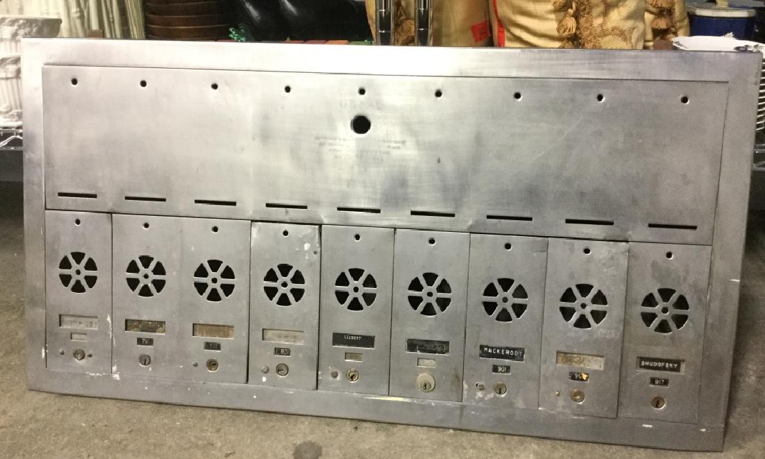 Stainless Steel Mailbox Units Industrial Decor (1 of 7)