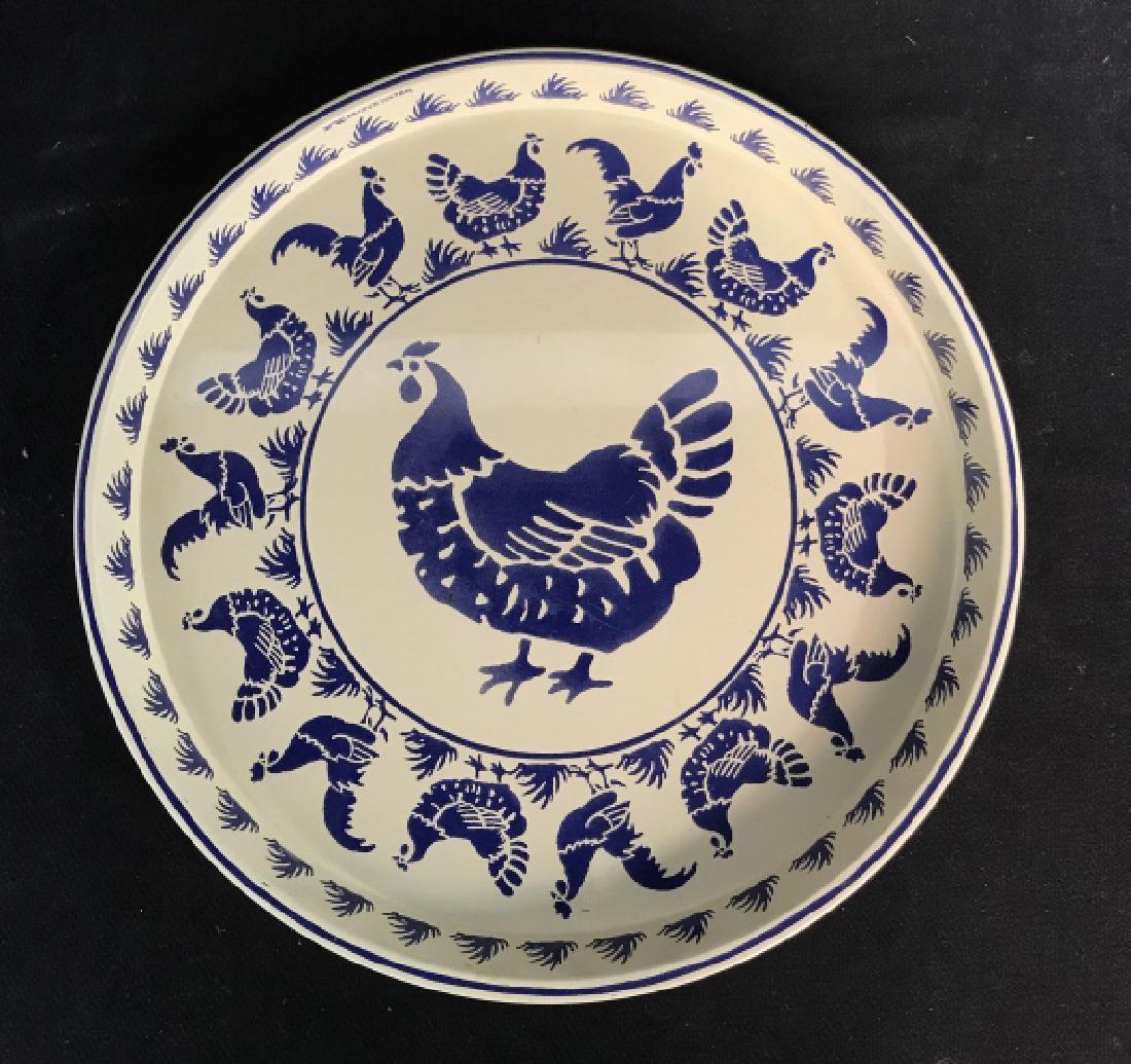Rooster Tole Circular Metal Tray (1 of 7)