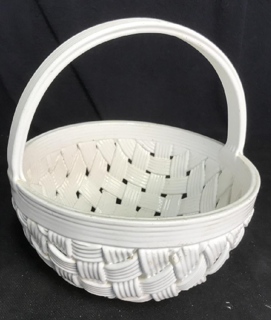 Italian Ceramic Woven Basket