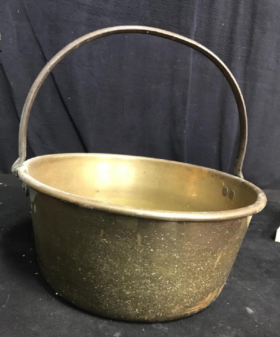 Vintage handled Brass Toned Pot (1 of 7)