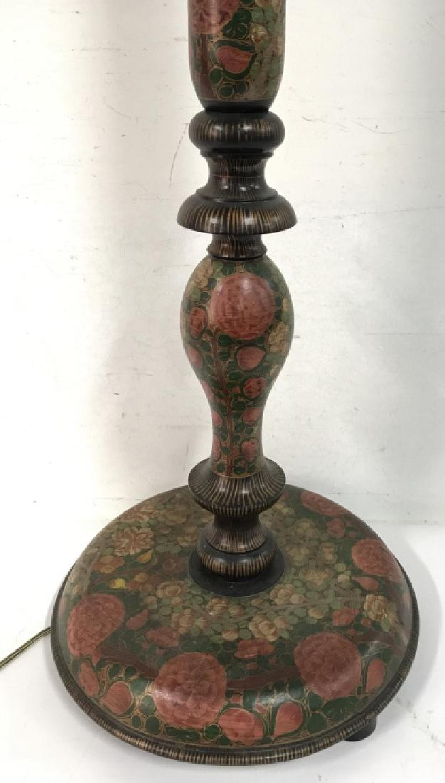 Vintage Hand Painted Floor Lamp W Floral Design (1 of 11)