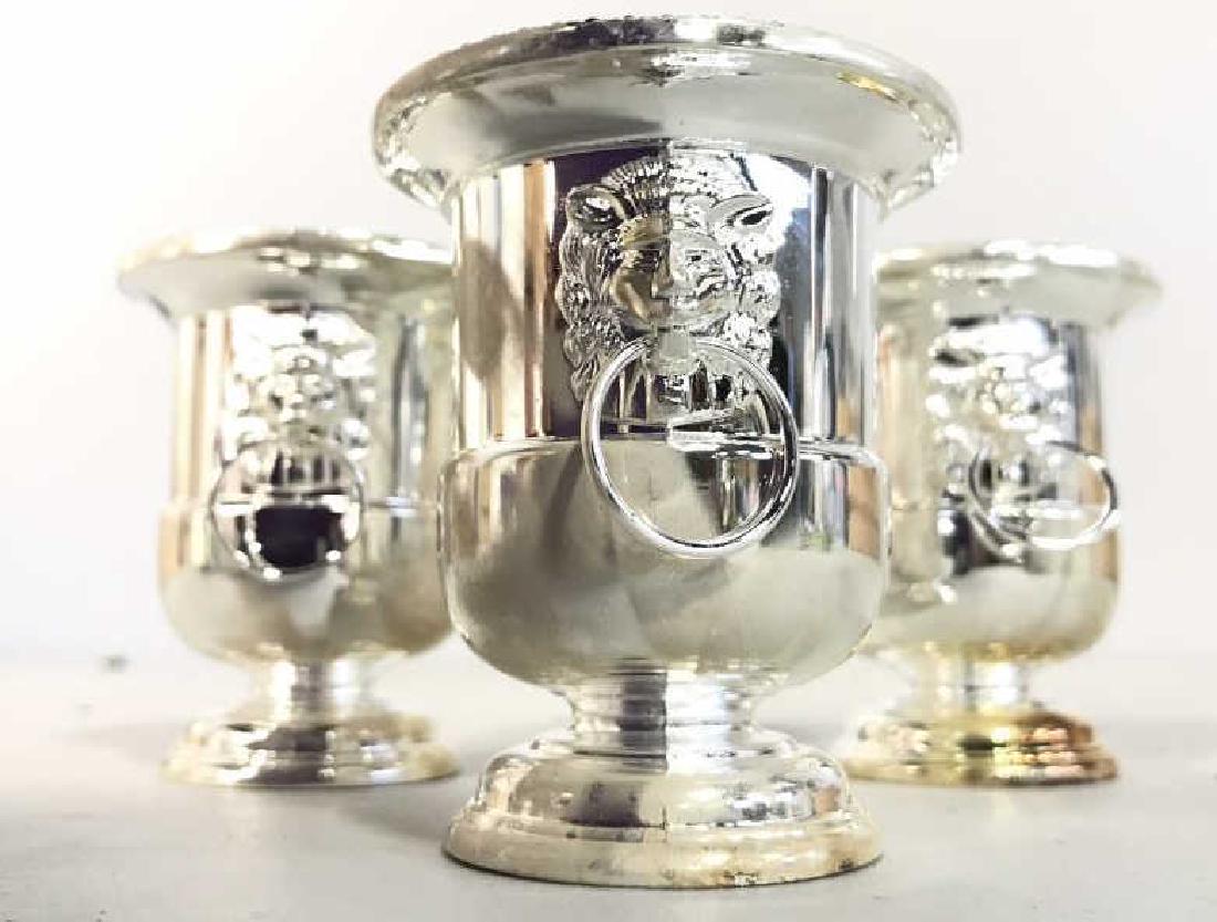 Lot 3 ELEGANCE SILVER Plate Candle Holders w Box (1 of 7)